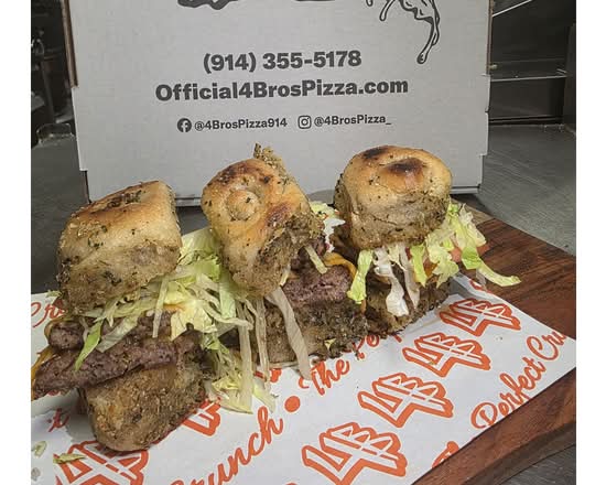 Double Cheese Burger Garlic Knot Sliders - one size