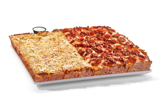 NEW Half Cheesy Bread & Half Pepperoni & Bacon Squarefooter™