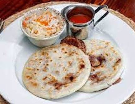 Revuelta (Pupusa with Chopped Pork, Beans, and Cheese)
