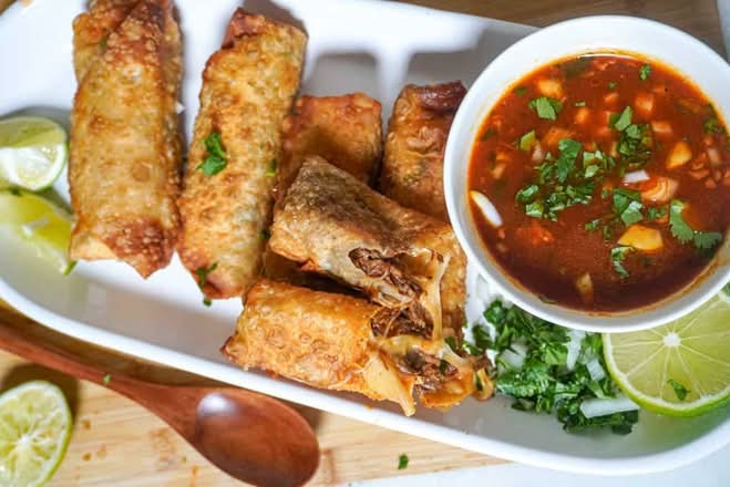 Birria Crunchy Egg Roll