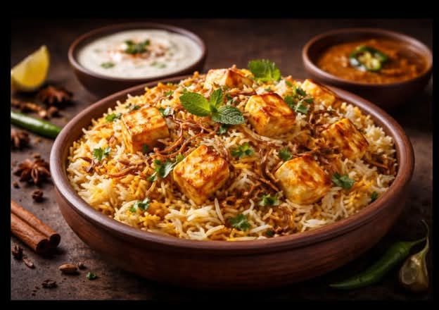 Hyderabadi Paneer Dum Biryani