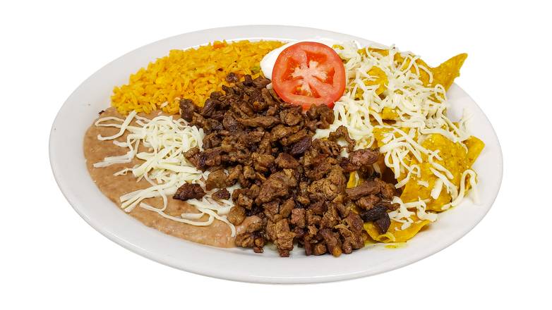 Chilaquiles Plate with Meat