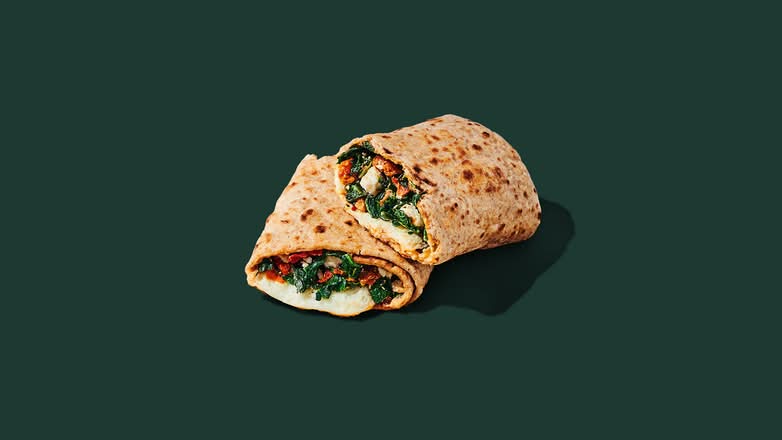 Spinach, Feta and Cage Free Egg White Wrap