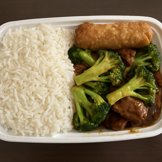 Beef with Broccoli Combo Platter