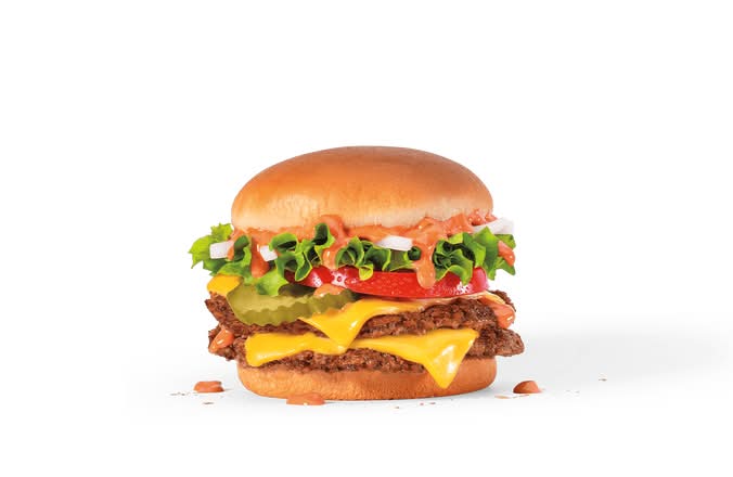 Hot Ones™ Sriracha Double  Jr. Jumbo Jack® Cheeseburger