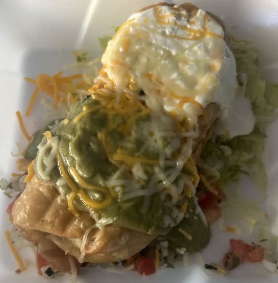 Beef chimichanga