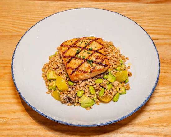 Grilled Salmon Grain Bowl