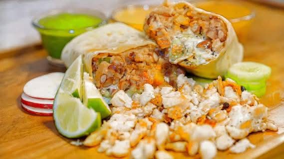 Marinated Chicken Burrito